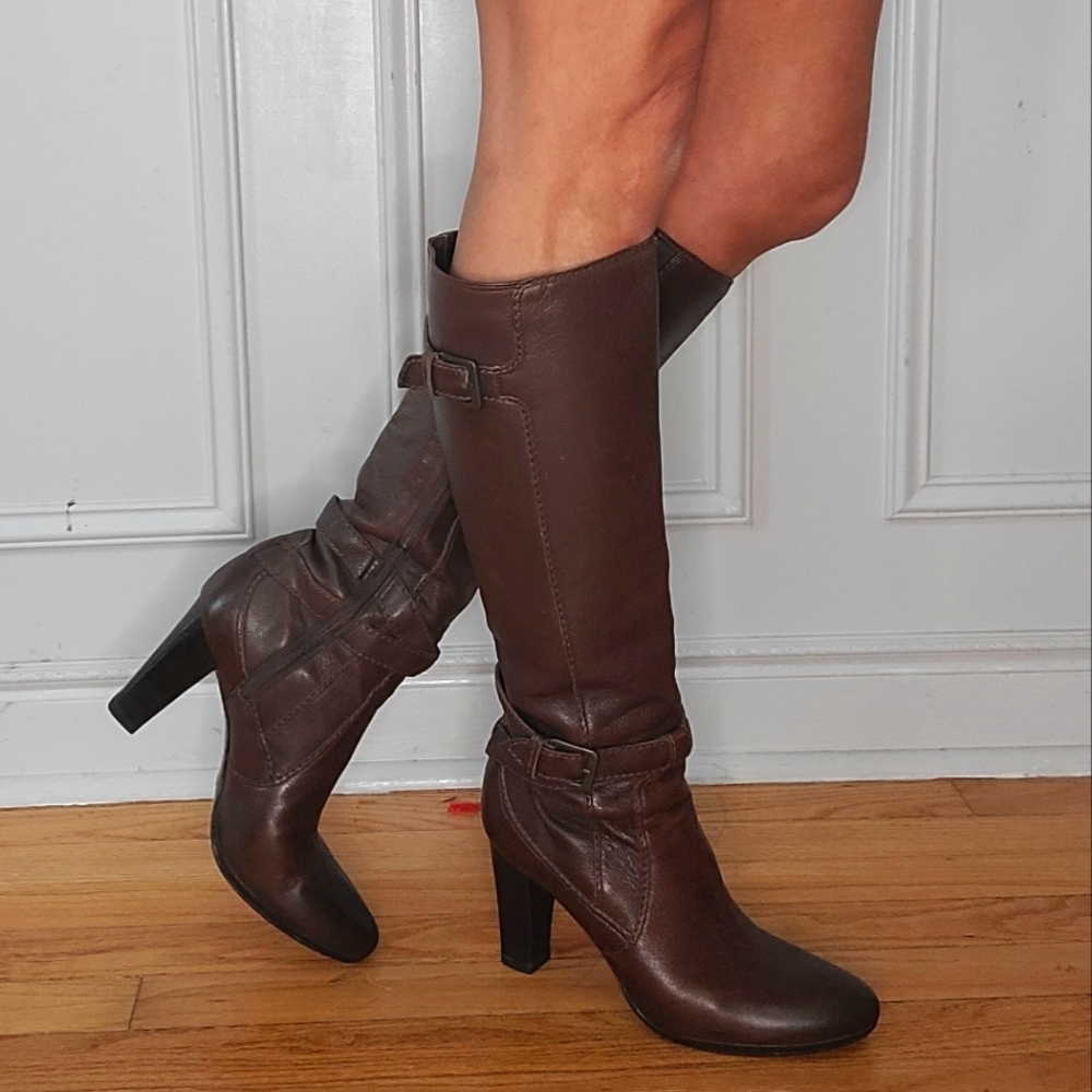 Cole Haan Tall Leather Boots Size 9.5B  F10 D32971
